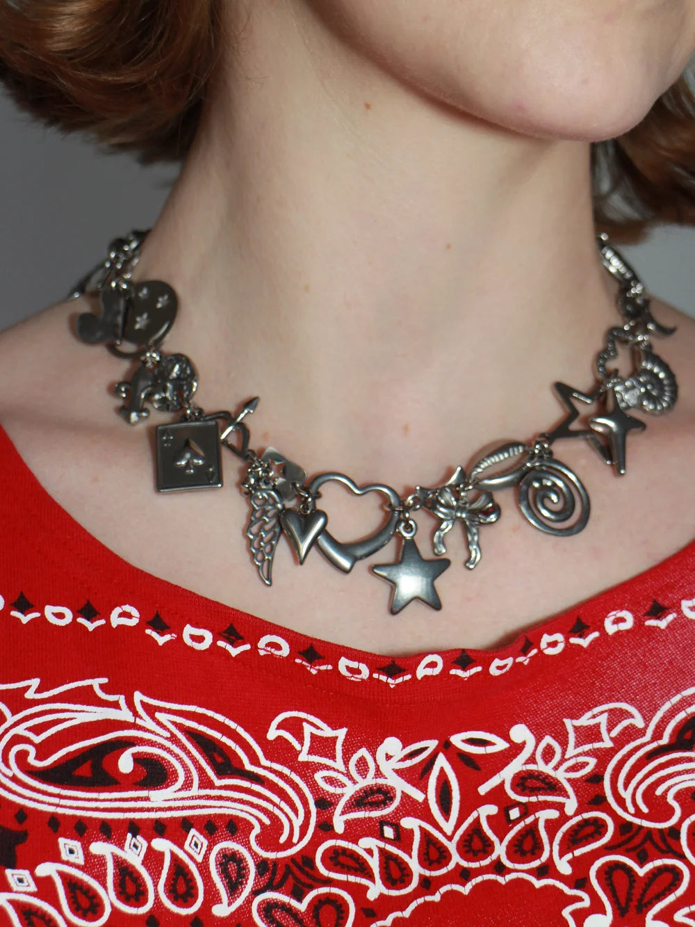 Chrome charm necklace — Marland Backus – Marland Backus Chrome charm necklace — Marland Backus – Marland Backus
