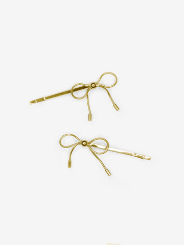 Bow Hairpins Gold