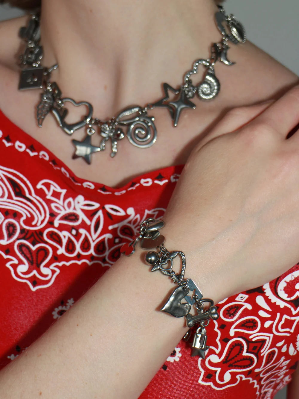 Chrome Charm Bracelet
