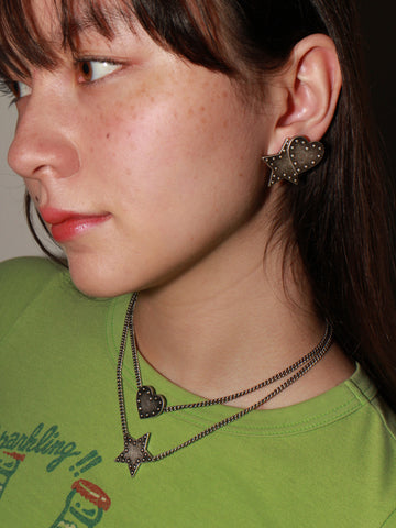 Heavy Metal Star Earrings