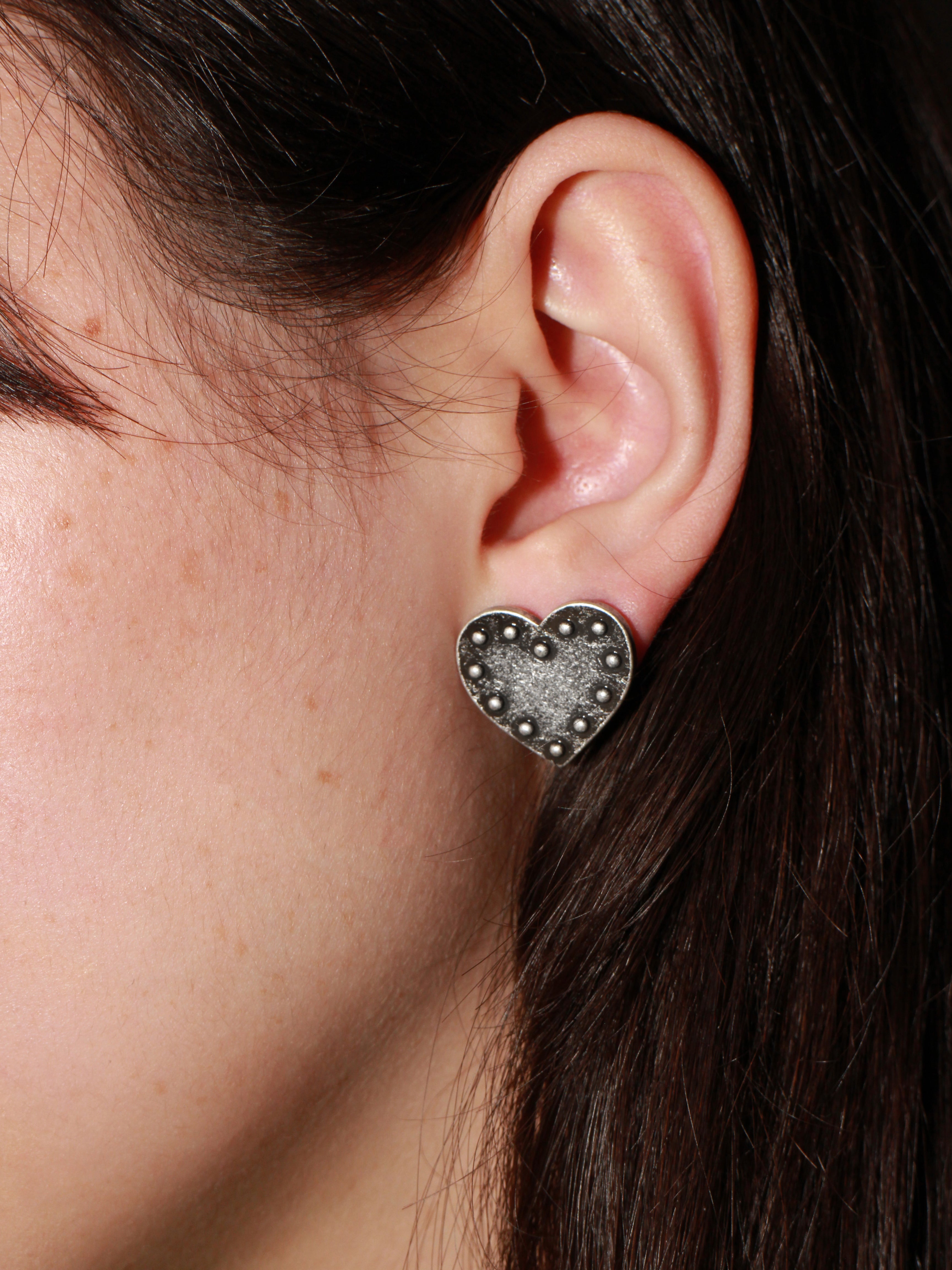 Heavy Metal Heart Earring